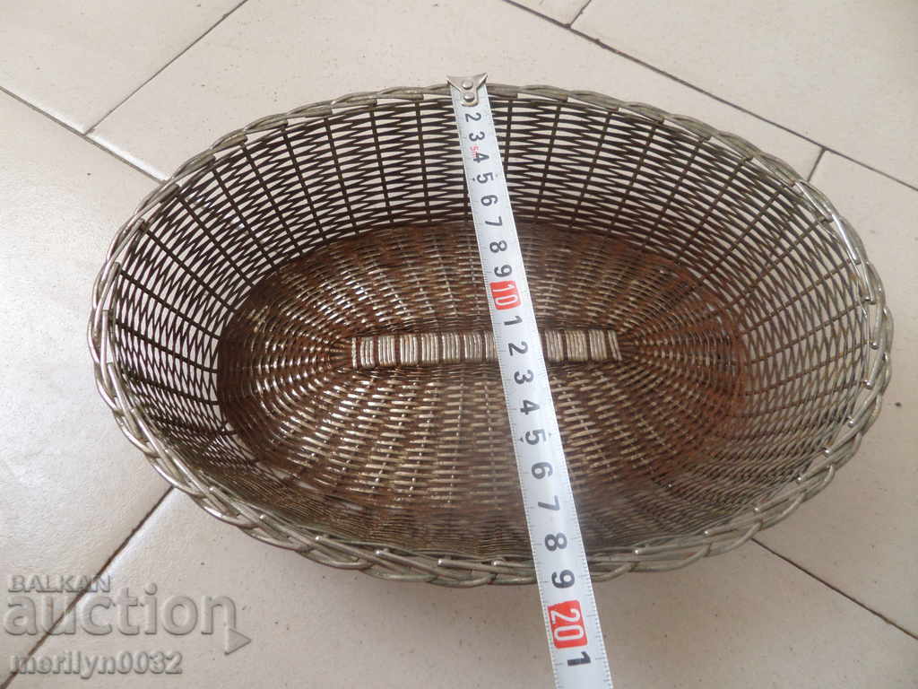 Old metal plate for bread basket - 5 Old metal plate for bread basket - 5