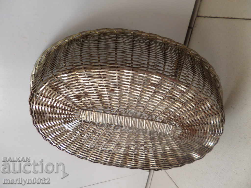 Old metal plate for bread basket - 6 Old metal plate for bread basket - 6