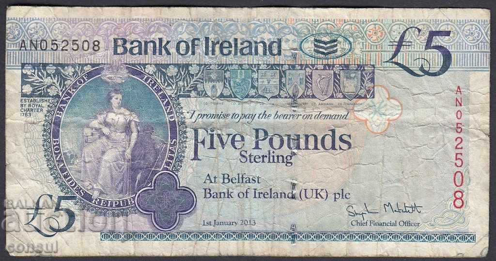 Northern Ireland - Belfast 5 Pounds 2013 Very Rare
