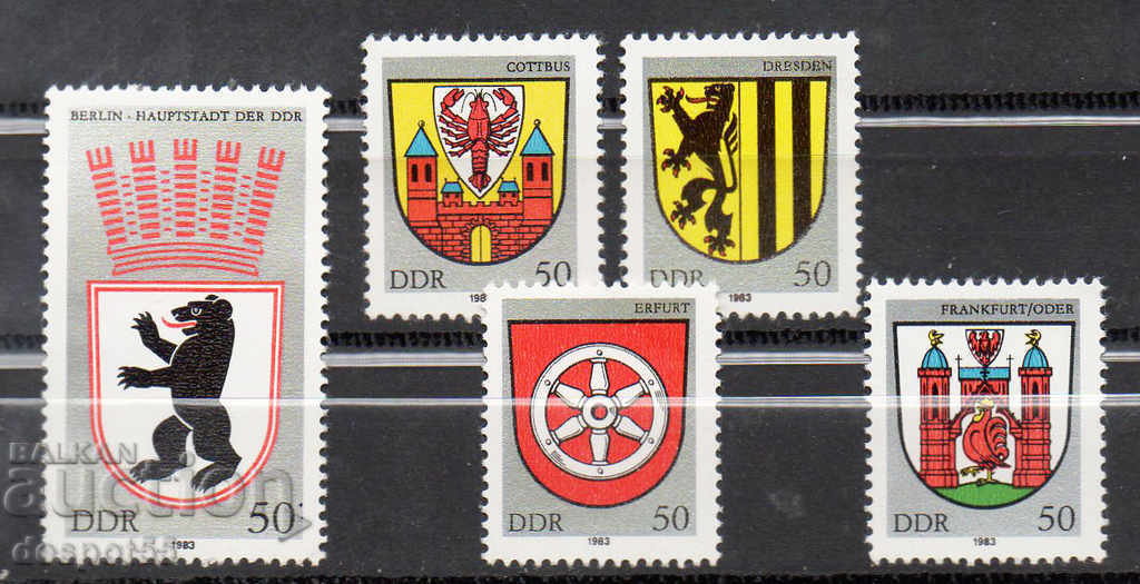 1983. ГДР. Градски гербове.