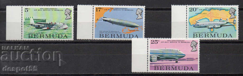 1975. Βερμούδες. 50ετής υπηρεσία αεροπορικής αποστολής για τις Βερμούδες.