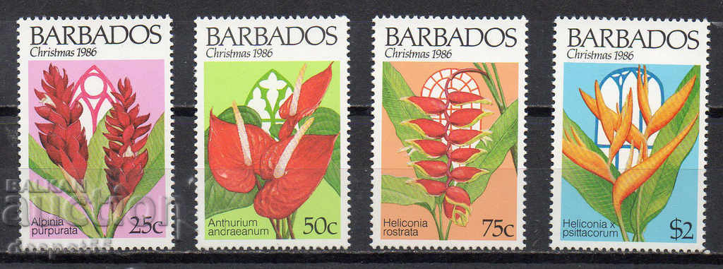 1986. Барбадос. Коледа - Цветя.