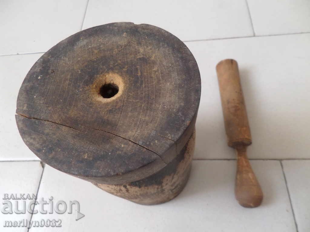 Wood mortar, hammer, mortar, wood, wood - 7 Wood mortar, hammer, mortar, wood, wood - 7