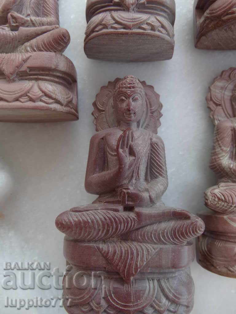 sculpture Buddha Buddhism miniatures 6 pieces lot - 5 sculpture Buddha Buddhism miniatures 6 pieces lot - 5