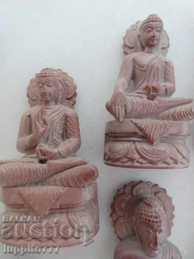 sculpture Buddha Buddhism miniatures 6 pieces lot - 6 sculpture Buddha Buddhism miniatures 6 pieces lot - 6