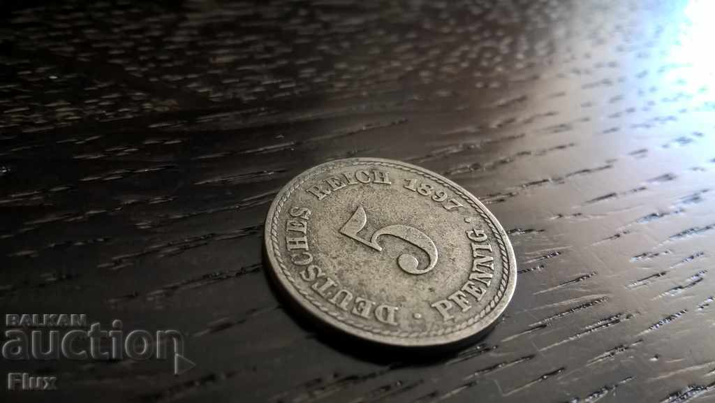 Райх монета - Германия - 5 пфенига | 1897г.; серия A