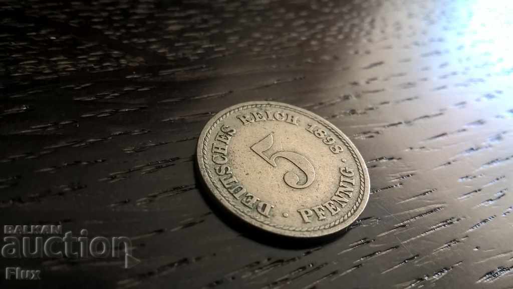 Райх монета - Германия - 5 пфенига | 1898.; серия A