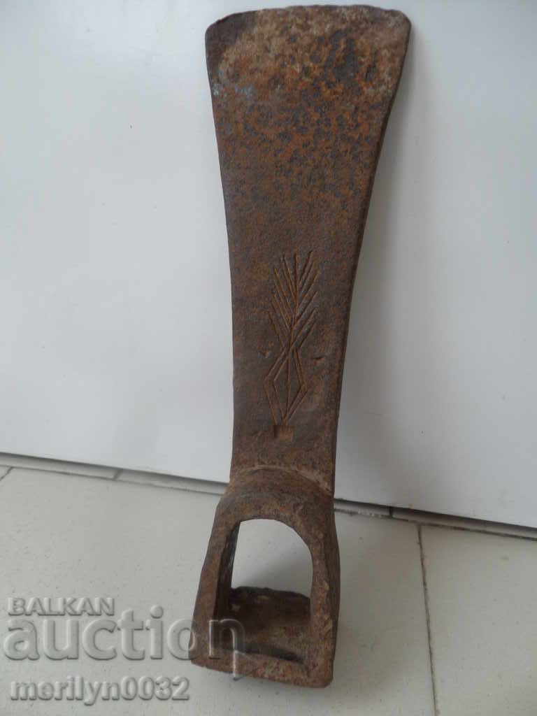 Old forged turntable, wrought iron, picking, tool, top - 5 Old forged turntable, wrought iron, picking, tool, top - 5