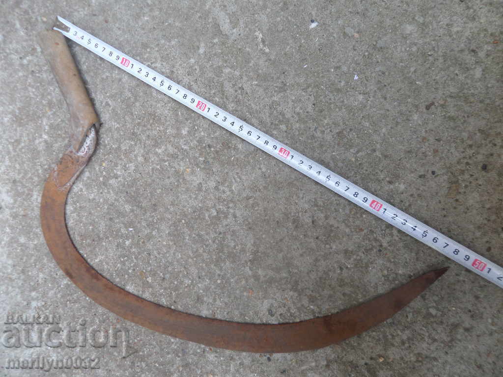 Auction Old scythe sickle, blade, wrought iron Auction Old scythe sickle, blade, wrought iron