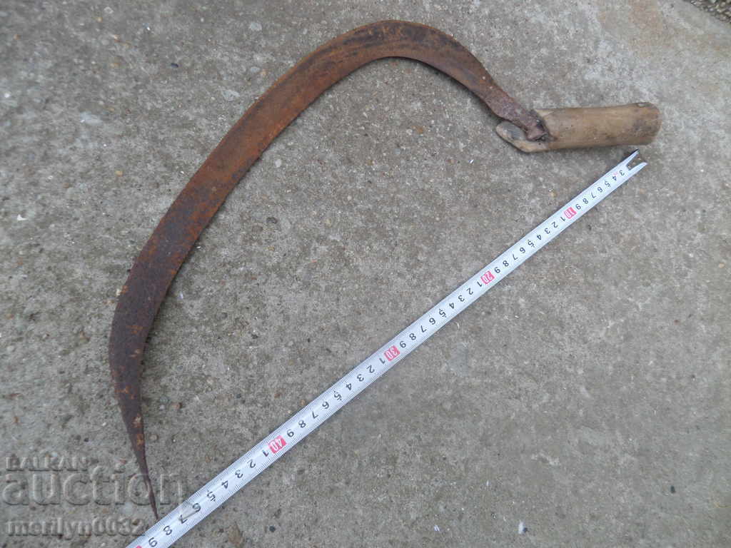 Delivery of Old scythe sickle, blade, wrought iron