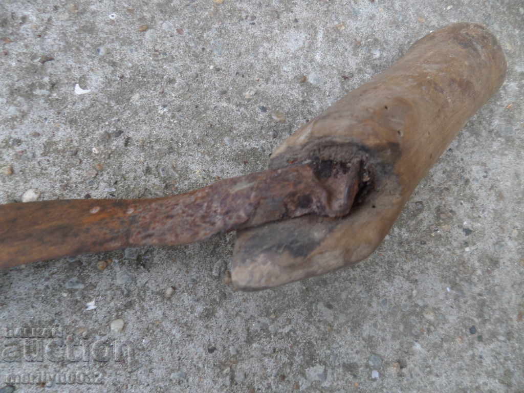 Old scythe sickle, blade, wrought iron - 6