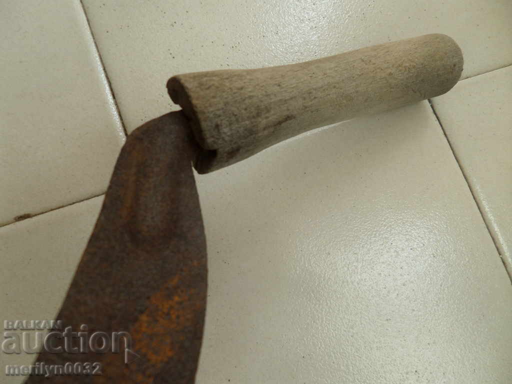 Old sickle, blade, wrought iron with price 29.00 BGN | € 14.83 Old sickle, blade, wrought iron with price 29.00 BGN | € 14.83
