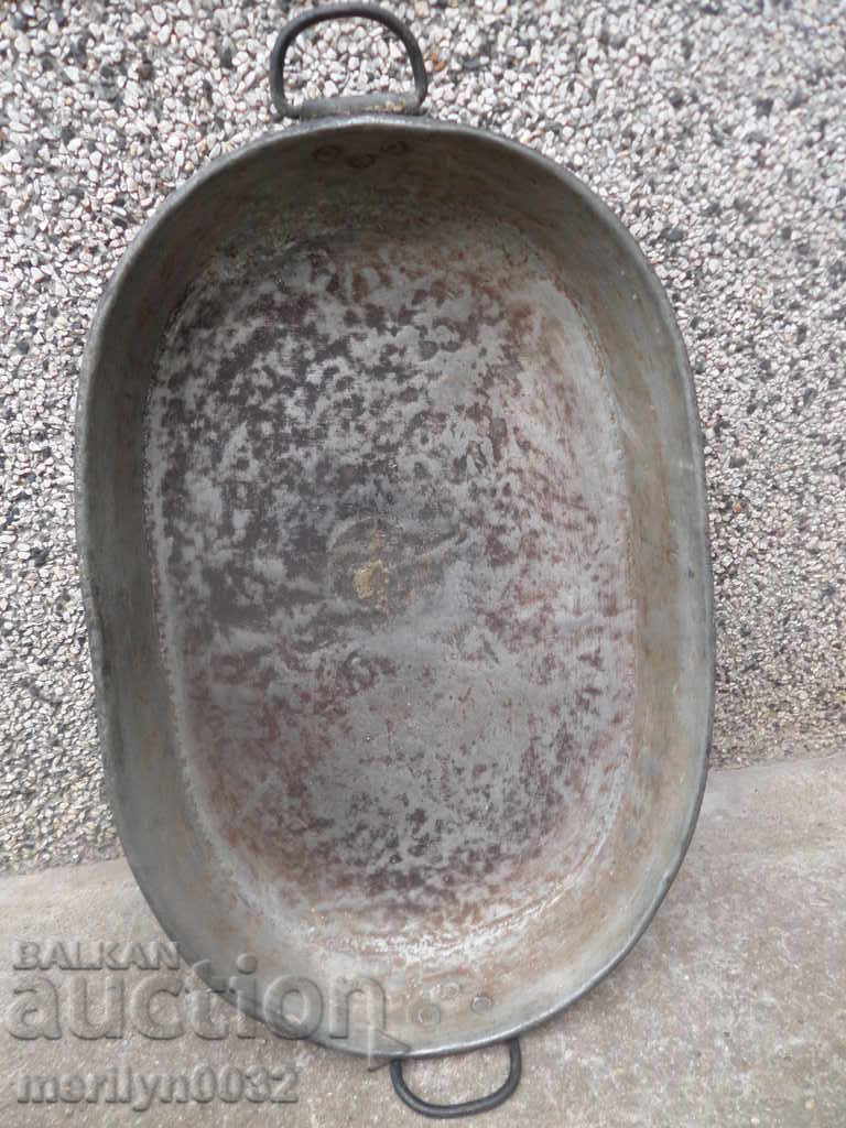 Tinned lamb roasting pan casserole copper copper pot with price 253.00 BGN | € 129.36 Tinned lamb roasting pan casserole copper copper pot with price 253.00 BGN | € 129.36