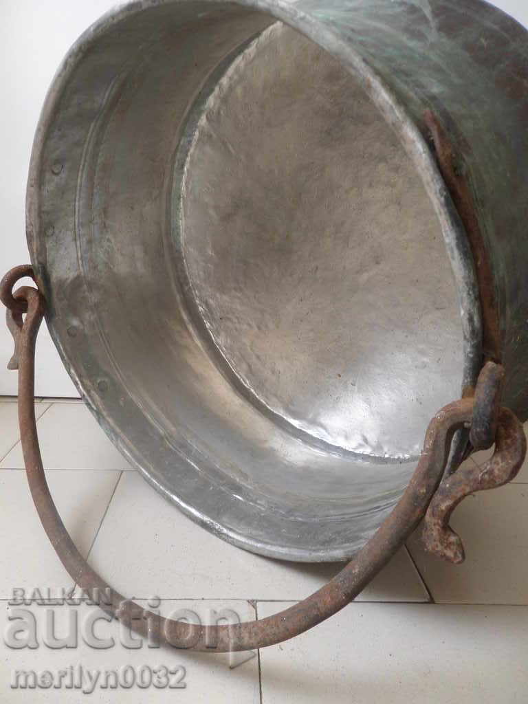 Old boiler LARGE, hardwood, baker, copper pot, late 19th century - 6 Old boiler LARGE, hardwood, baker, copper pot, late 19th century - 6