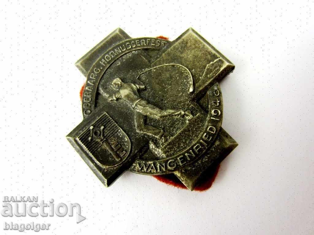 Delivery of SPORTS FESTIVAL-1948-SWITZERLAND-OLD SIGN-HUGUENIN