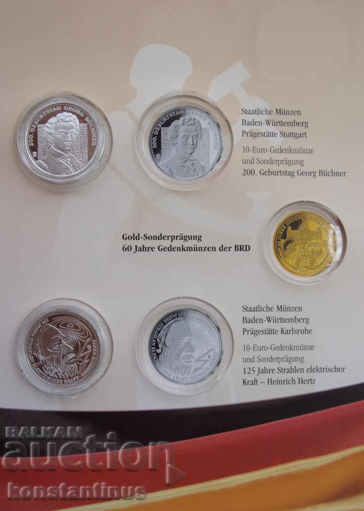 Licitație Germania 10 Euro 5 buc. CROBPO UNC PROOF