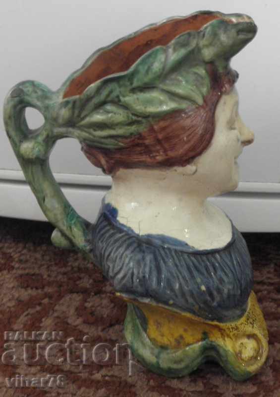 Auction AN OLD POT HAND MODELED AND PAINTED Auction AN OLD POT HAND MODELED AND PAINTED