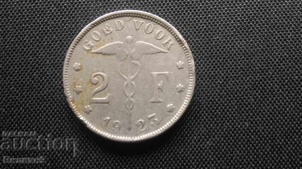2 франка 1923 Белгия