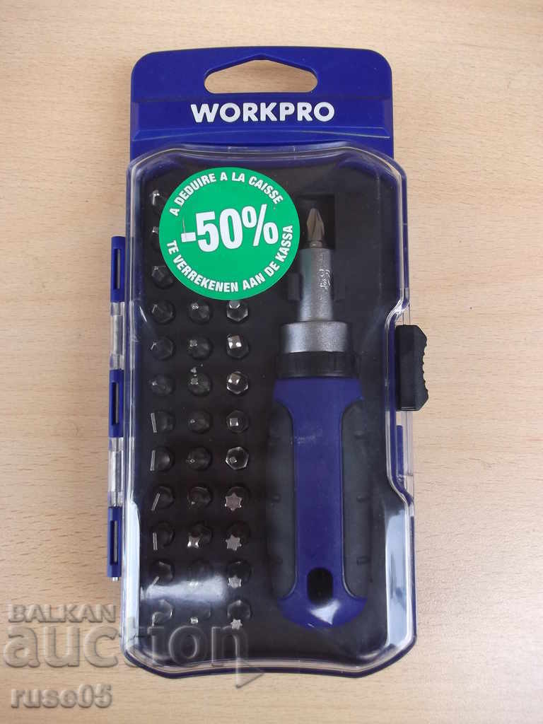 Screwdriver "WORKPRO" with 37 pcs. nozzles with price 20.00 BGN | € 10.23 Screwdriver "WORKPRO" with 37 pcs. nozzles with price 20.00 BGN | € 10.23