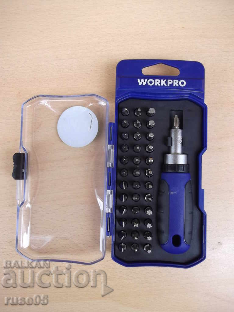 Screwdriver "WORKPRO" with 37 pcs. nozzles - 5 Screwdriver "WORKPRO" with 37 pcs. nozzles - 5