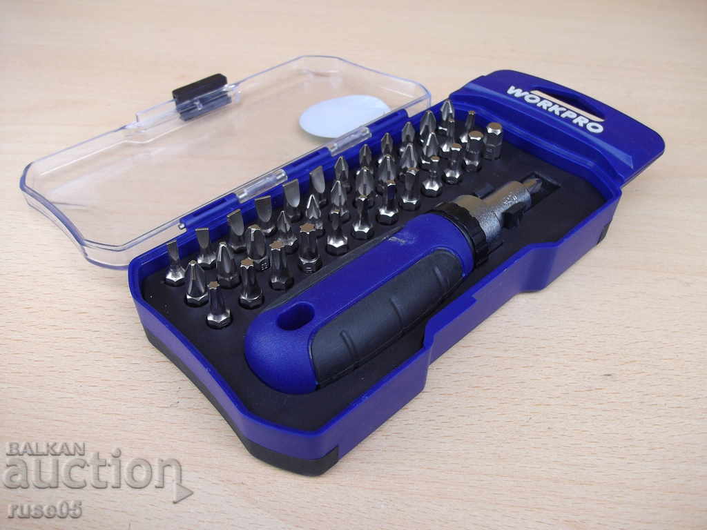 Screwdriver "WORKPRO" with 37 pcs. nozzles - 6 Screwdriver "WORKPRO" with 37 pcs. nozzles - 6