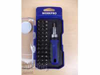 Screwdriver "WORKPRO" with 37 pcs. nozzles