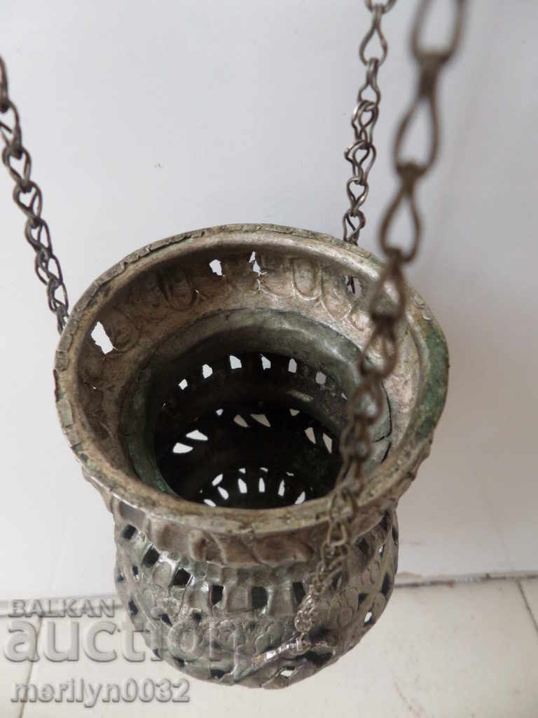 Renaissance silver lamp 184 grams silver cross - 6 Renaissance silver lamp 184 grams silver cross - 6