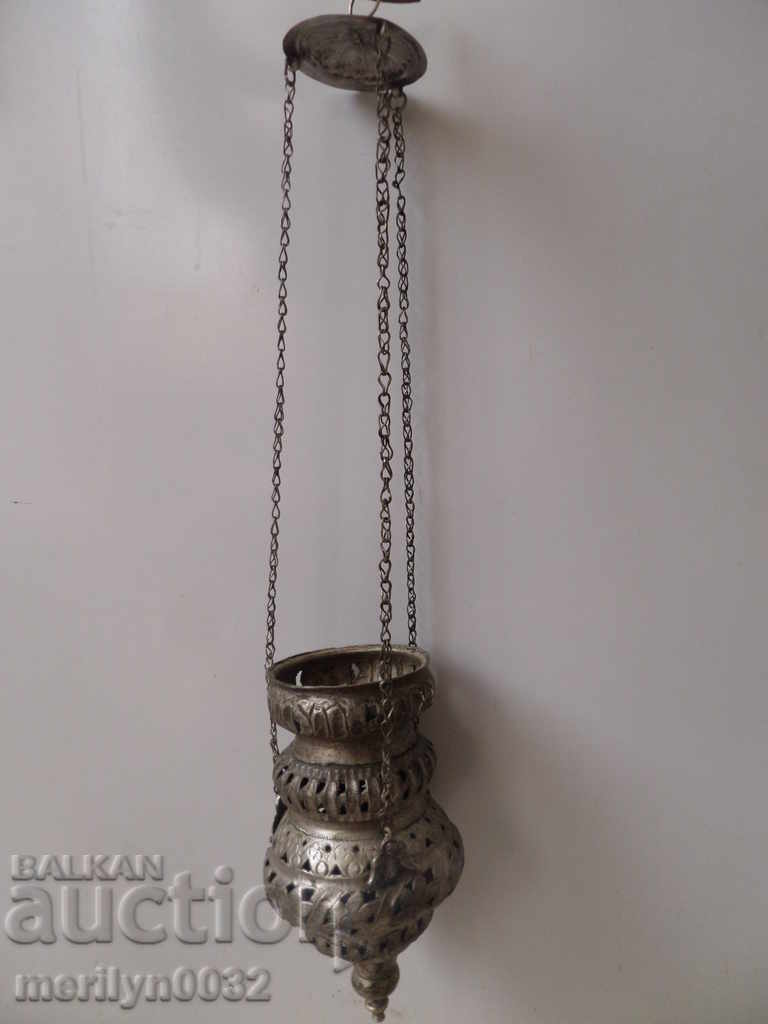 Renaștere de argint candela 184 de grame de cruce de argint