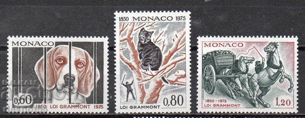1975. Монако. Закон за защита на животните.