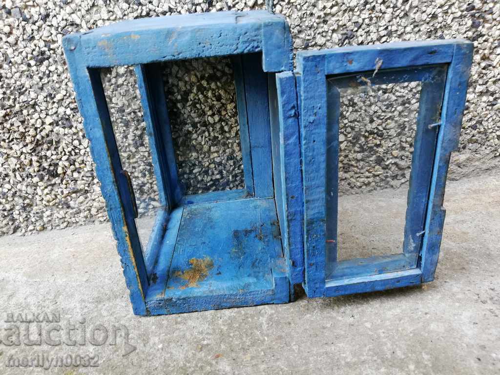 An old box of shepherd carving a clock case - 5