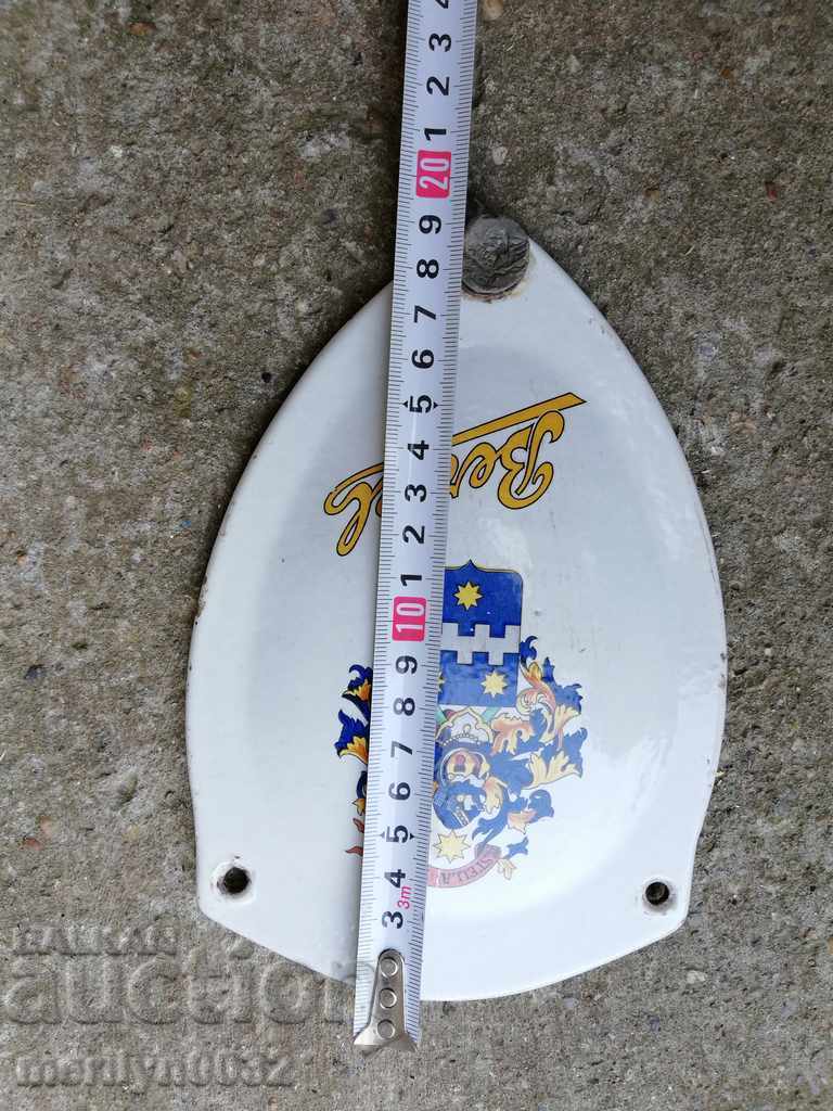 Delivery of Enamelled brand name plate earthenware porcelain