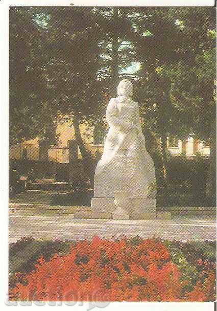 Картичка  България  Велинград Паметникът на  "Вела Пеева" 1*