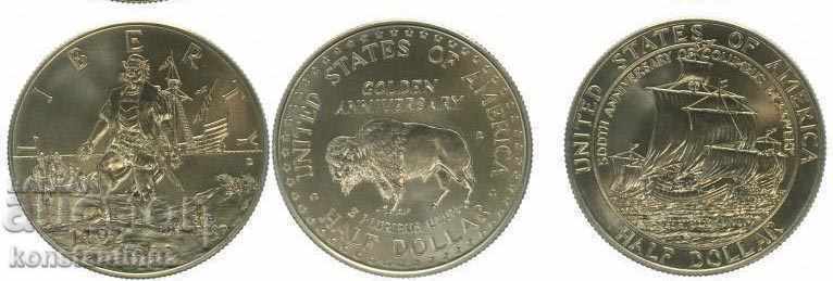 Licitație Statele Unite ale Americii 4 x ½ Dollar 1986 - 1992 UNC