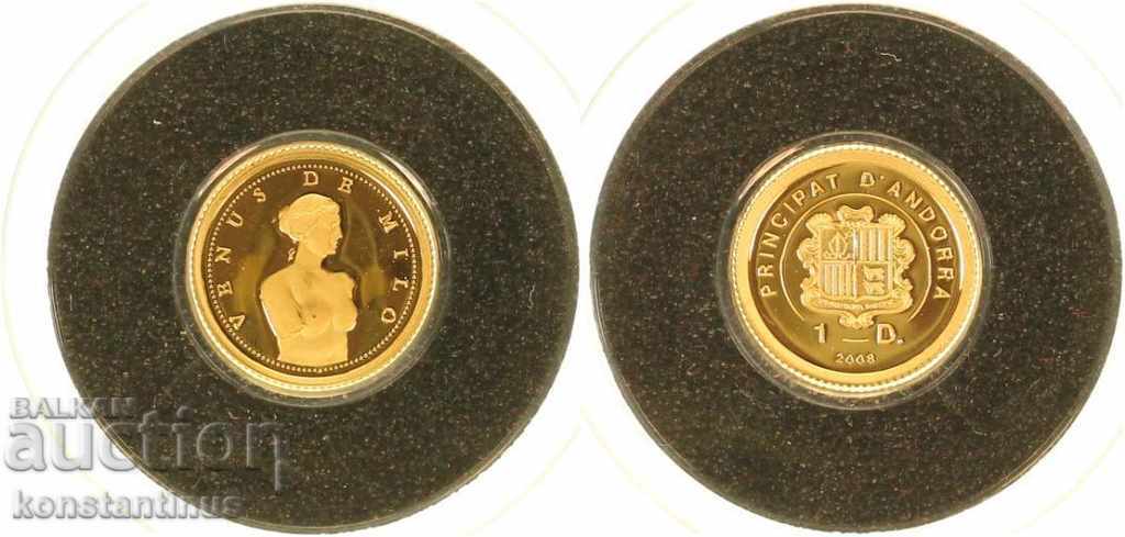 Andorra 1 Dayner 2008 Gold UNC