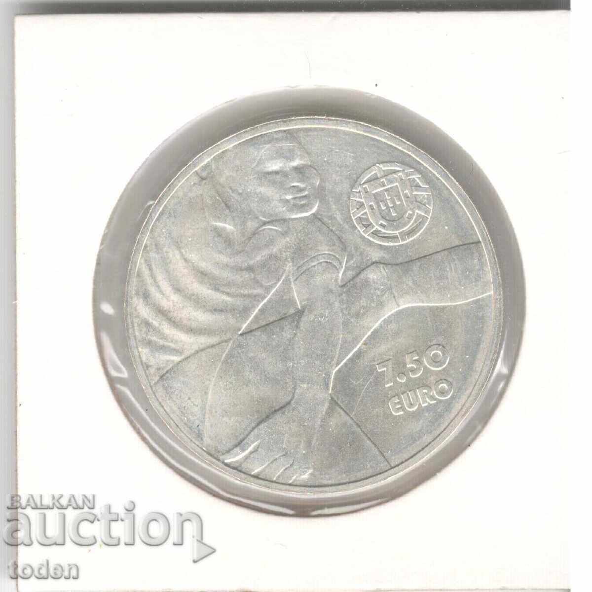 Portugal - 7.5 Euro - 2016 - KM# 884 - Sports Heroes - Eusébio - Silver with price € 29.00 | 56.72 BGN