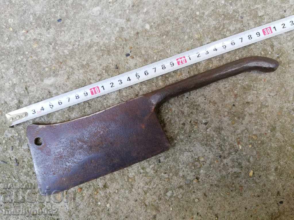 Auction Old forged saber, ax, pole, blade, wrought iron Auction Old forged saber, ax, pole, blade, wrought iron