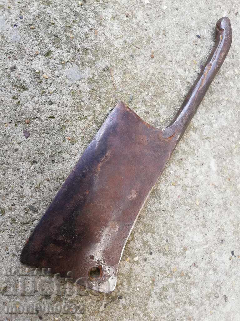 Old forged saber, ax, pole, blade, wrought iron - 7 Old forged saber, ax, pole, blade, wrought iron - 7