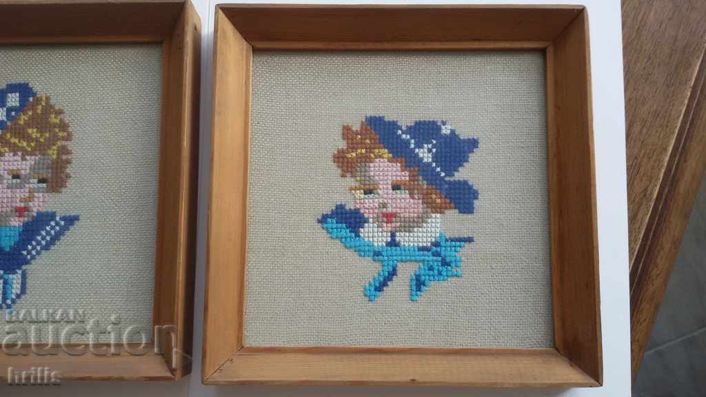 2 beautiful tapestries - sailors, a boy and a girl - 6 2 beautiful tapestries - sailors, a boy and a girl - 6