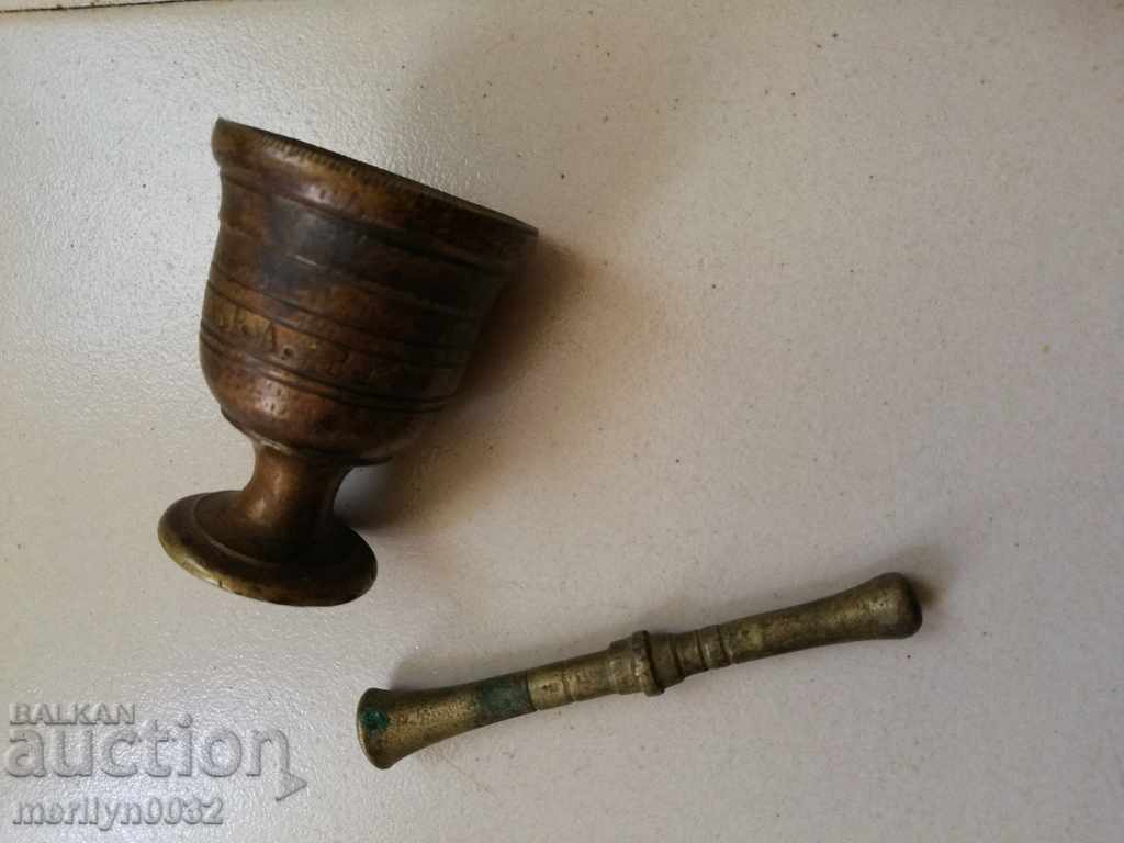 Old bronze mortar, pestle, mortar - 6 Old bronze mortar, pestle, mortar - 6