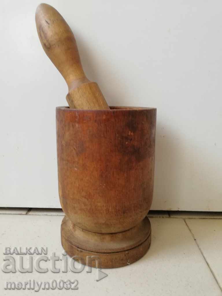 Old wooden mortar, hammer, mortar with price 42.00 BGN | € 21.47