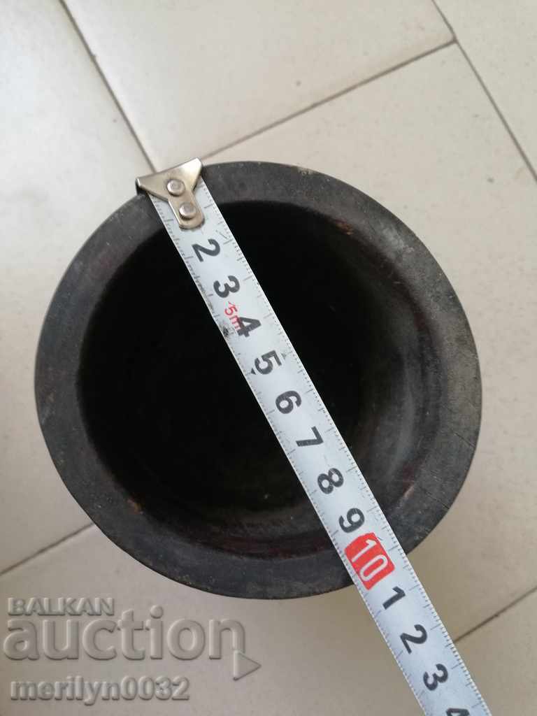 Auction Old wooden mortar, hammer, mortar Auction Old wooden mortar, hammer, mortar