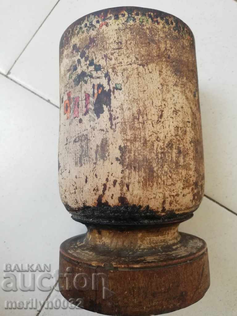 Old wooden mortar, hammer, mortar - 5 Old wooden mortar, hammer, mortar - 5