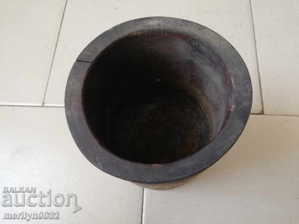 Old wooden mortar, hammer, mortar - 6 Old wooden mortar, hammer, mortar - 6