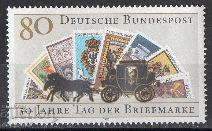 1986. Γερμανία. Ημέρα αποστολής ταχυδρομικών αποστολών.