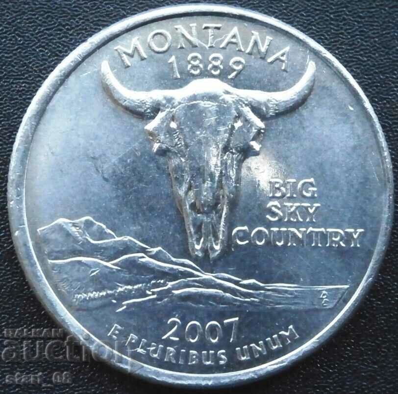 Четвърт долар 2007г. Монтана