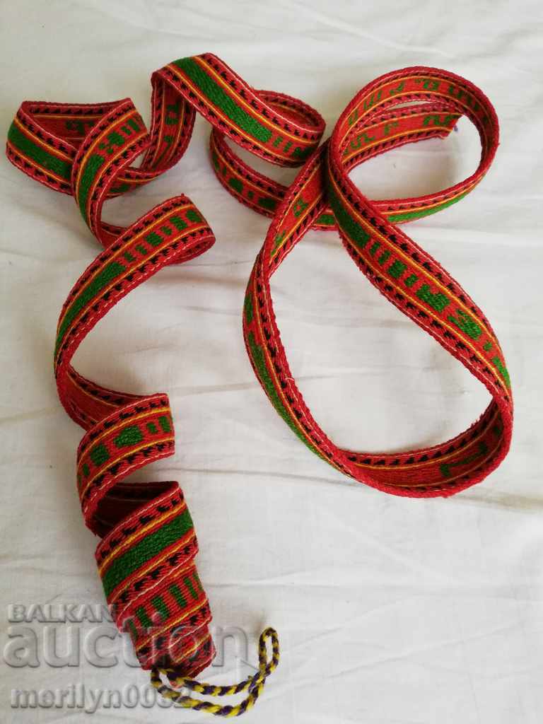 Old hand-woven sash sash belt costume