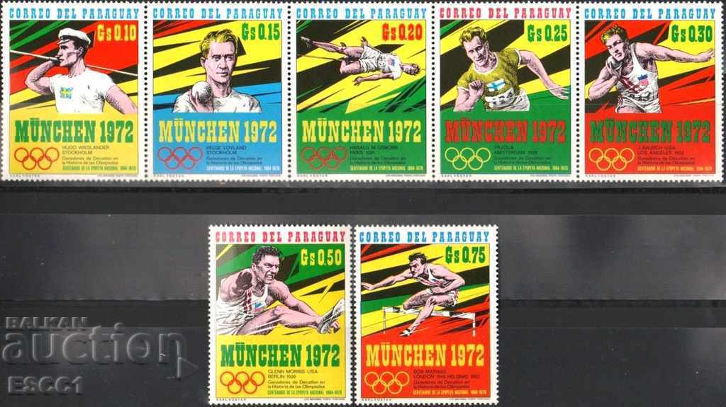 Чисти марки Спорт Олимпийски Игри Мюнхен 1972 от Парагвай