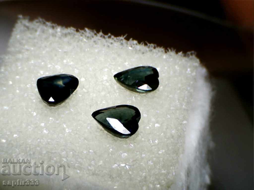 Delivery of DIVINE HEARTS SAPPHIRES NATURAL, BLUE - GREEN Delivery of DIVINE HEARTS SAPPHIRES NATURAL, BLUE - GREEN