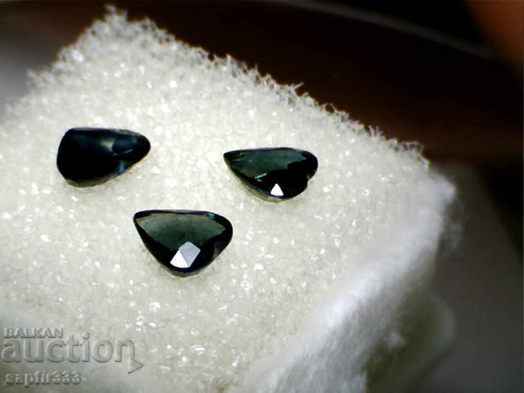 DIVINE HEARTS SAPPHIRES NATURAL, BLUE - GREEN - 5 DIVINE HEARTS SAPPHIRES NATURAL, BLUE - GREEN - 5