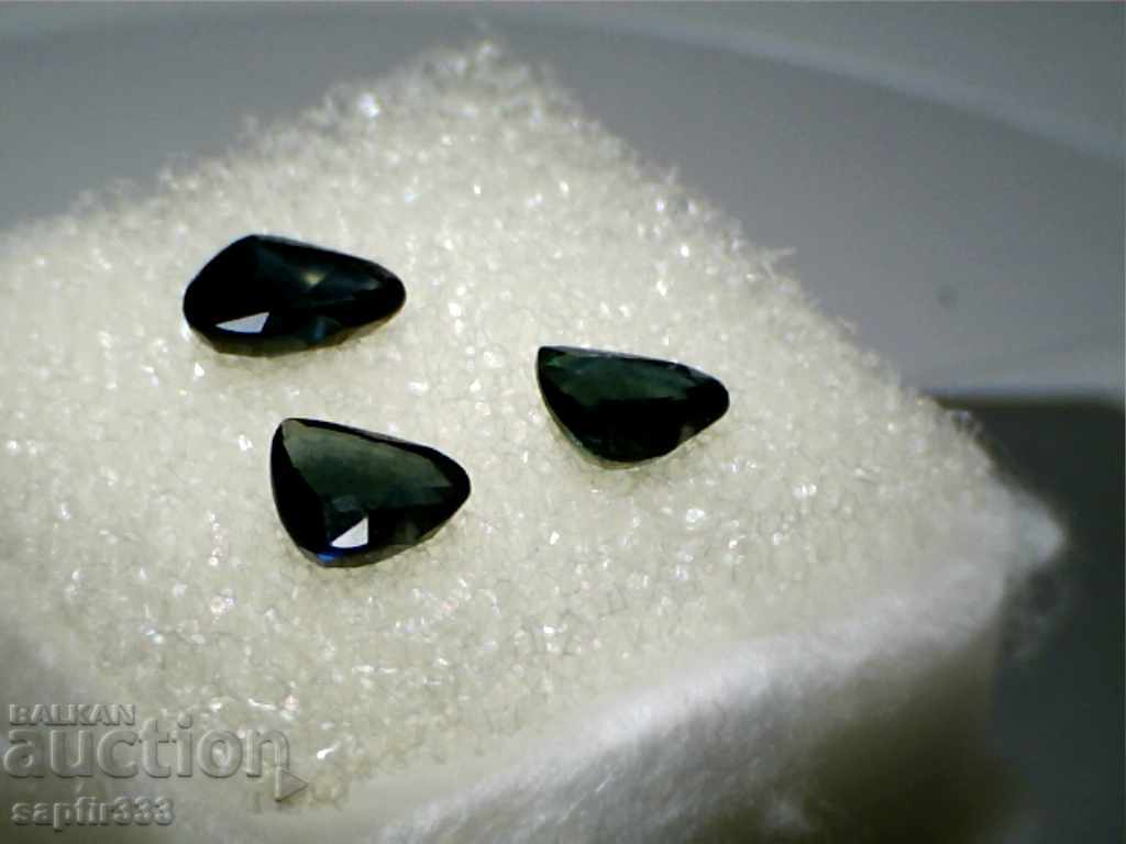 DIVINE HEARTS SAPPHIRES NATURAL, BLUE - GREEN - 6 DIVINE HEARTS SAPPHIRES NATURAL, BLUE - GREEN - 6